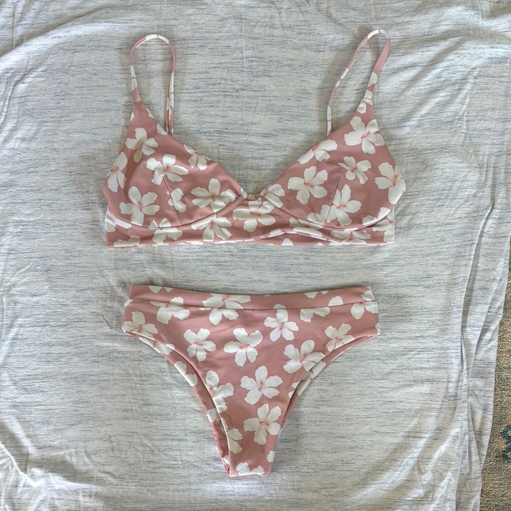 Floral Pink Bikini Set